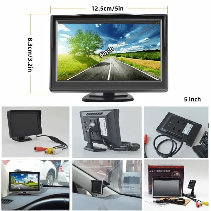 5 INCH Screen AHD/CVBS IPS Car Monitor LCD Display for Vehicle 1080P ...