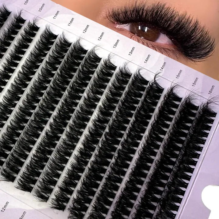 14%20Rows%205D%20Fluffy%20Cluster%20Lashes%2060D/80D/100D/140D/160D%20Thick%20Eyelash%20D/DD%20Curl%209-16mm%20Mix%20Individual%20Lashes%20DIY%20Lash%20Extensions%20-%20Image%202