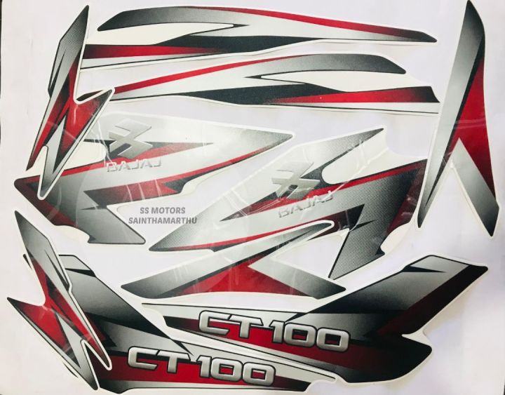 CT100 TYPE 3 BLACK/RED STICKERS | Daraz.lk