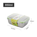 304 Stainless Steel Fresh-keeping Box Sealed Leak Proof Lunch Box Fruit Box with Lid Dumpling Container Refrigerated Storage Box.