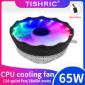 TISHRIC CPU Cooler Cooling Fan 120mm RGB 3Pin PWM Intel LGA 1700 1200 1150 1151 X79 E5 AMD AM3 AM4 X99 Processor Cooler PC Fan. 