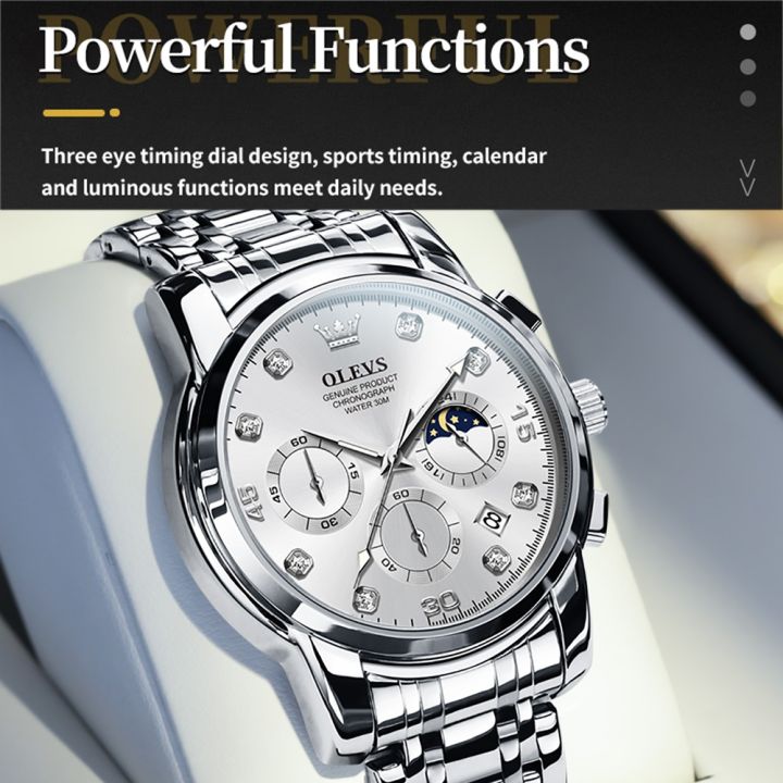 O'levs%20Watches%20for%20Men%20Diamond%20Business%20Dress%20Analog%20Quartz%20Stainless%20Steel%20Date%20Luxury%20Casual%20Fashion%20Wrist%20Watch%20Waterproof%20Luminous%20-%20Image%207