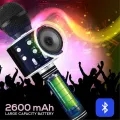 Wireless Karaoke Microphone with Speaker- Rechargeable Bluetooth Mic for Parties, Adults, Kids Compatible with PC/Smartphone. 