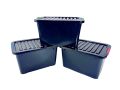Black 5 liter plastic lock box, 20 × 28 × 16 plastic box Strong durable. 