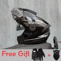 ORZ-161 Modular Filp up Motorcycle Helmet Full Face Racing Helmet Dual Visors DOT Approved motosiklet kaskı. 