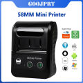 58mm Portable Mini Thermal Printer Receipt Ticket Printer Mobile Pocket Wireless Bluetooth Bill Android Phone PC Printe. 