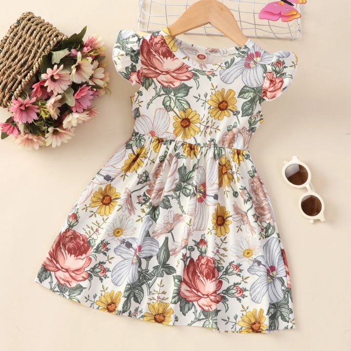 2024%20Dress%20Girl%20Kids%20Clothes%20Summer%20Short%20Sleeve%20Floral%20Birthday%20Party%20Cute%20Fashion%20Toddler%20Princess%20Dresses%202%203%204%205%206%20Years%20-%20Image%203
