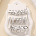 Elegant Water Drop C-shaped Hoop Earrings Irregular Personality CCB Earrings Versatile Women's Daily Wear Dating Party Jewelry.