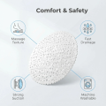 1PC Round Pebble Shaped Shower Pad 55x55cm Anti-Slip Bathtub Mat with Drainage Holes for Shower Rooms and Bathroom Floors. 