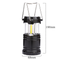 Black Camping Lantern Battey Powered Tent Lights Lightweight Telescopic Portable Light Outdoor Folding Led Brightest Flashlight. 