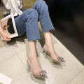 Spring and Autumn Fashion New Wedding Transparent Banquet Comfortable Crystal Women's High Heels Zapatos Mujer.