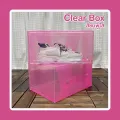 Shoe Box clear color large size box with lid multi-purpose storage box stackable lid. 