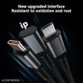 Transparent Luminous Super Fast Charging 3-in-1 Data Cable, 3-in-1 Super Fast Charging Cable, for lighting cable, Android, Type-C Devices (1pcs). 