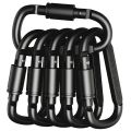 CARABINER CLIPS HOOKS HEAVY DUTY SPRING SNAP CLIP GYM CLIMBING SWING SCREW LOCK. 