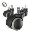 2"(5 pes Swivel 1set)chair Wheel(push-10mm) universal plastic pu super Quality All types of office computer chairs and boss chairs wheels heavy quality Will 360° degrees rotate .5 pes Weight Capacity -250kg. 