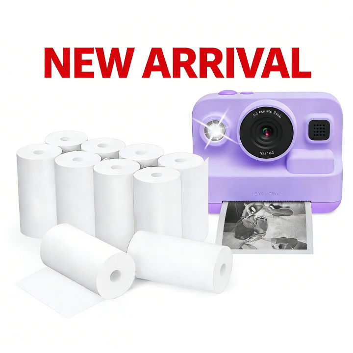 10-50Rolls 57x25MM Thermal Paper White Children Camera Instant Print ...