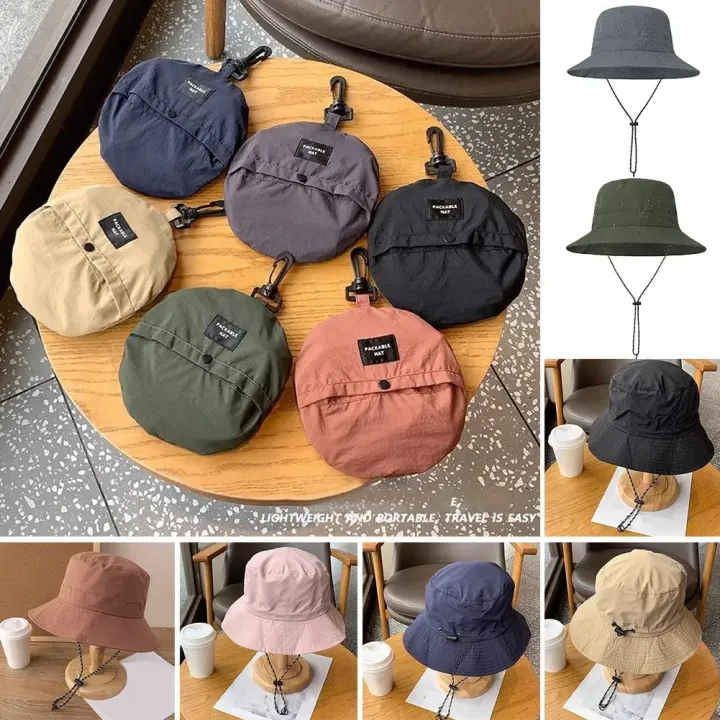 Collapsible%20Bucket%20Outdoor%20Hat%20Waterproof%20Fisherman%20Hat%20Women%20Summer%20Sun%20Anti-UV%20Protection%20Camping%20Hiking%20Mountaineering%20Caps%20-%20Image%202