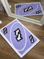 VIKAMA UNO Poker Aesthetic Door Mat Faux Cashmere Bedroom Bedside Rug Bathroom Absorbent Warm Floor Mat Bathroom Foot Mat. 