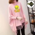Fleece Poncho For Women | Winter Collection Woman's Printed Poncho For Girls | Winter Fashion Coffee Printed Poncho Sweater Poncho Style Top/Shirt For Girls. 