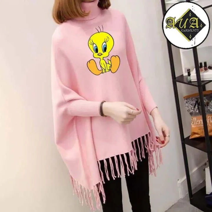 Fleece%20Poncho%20For%20Women%20%7C%20Winter%20Collection%20Woman's%20Printed%20Poncho%20For%20Girls%20%7C%20Winter%20Fashion%20Coffee%20Printed%20Poncho%20Sweater%20Poncho%20Style%20Top/Shirt%20For%20Girls%20-%20Image%203