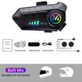Y10 Motorcycle Helmet Headset Wireless Bluetooth 5.3 Headphone Voice Control Earphone Handsfree Call MP3 Player Speaker Kit. 