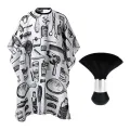 Barber wrap set Waterproof Hair Cutting Cape with Neck Duster Brush - Professional Barber Salon Hairdressing Apron Hair Stylists. 