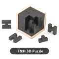 3D Wooden Puzzles IQ Toy 54pcs L/ 54pcs TH shape Cube Educational Toys for Puzzle Enthusiasts, Intellectual Game. 