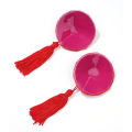 Women 1pair Love Heart Nipple Cover Reusable Rhinestone Breast Wear Tassel Silicone Nipple Pasties Bra Pads Chest Stickers.