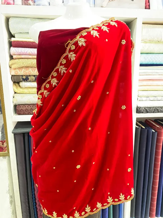 Gurung/Magar%20Cultural%20Traditional%20Ghalek%20Handwork%20on%20Red%20Velvet.%20Size%20is%201.35%20meters.%20-%20Image%202