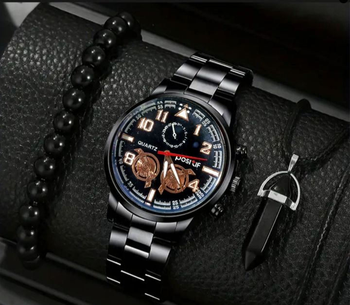Luxury%20Black%20Stainless%20Steel%20Business%20Watch%20Deal%20For%20Men-Top%20Fashion%20Classic%20Round%20Dial%20Casual%20Watch+Natural%20Six%20Sided%20Oxyen%20Ston%20Nacklace+Black%20Natural%20Bead%20BracletFor%20Men/Boys%20Mens%20Fashion%20Watch%20Acessories%20Deal%20-Trendy%20Black%20Watch%20In%20Random%20Dial%20Design%20-%20Image%208