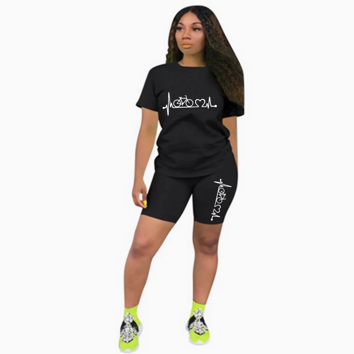 Womens%20Outfits%20Casual%20Vacation%20Short%20Sets%20Sport%20Jogging%20T-shirt+shorts%202%20Piece%20Set%20Clothing%20Fashion%202024%20Hot%20sales%20Summer%20Suit%20-%20Image%202