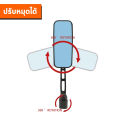 BSC square foot mirror for motorcycle multi angle vision adjustment. 