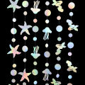 Rainbow Mermaid Garland With Jellyfish, Shell, Starfish And Pearl Paper Streamers For Little Mermaid Theme Birthday Party Decor.