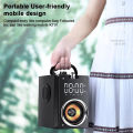 Wooden Super Bass Wireless Bluetooth Speakers Portable High Power Stereo Subwoofer Music Center Support TF FM Radio HIFI BoomBox.