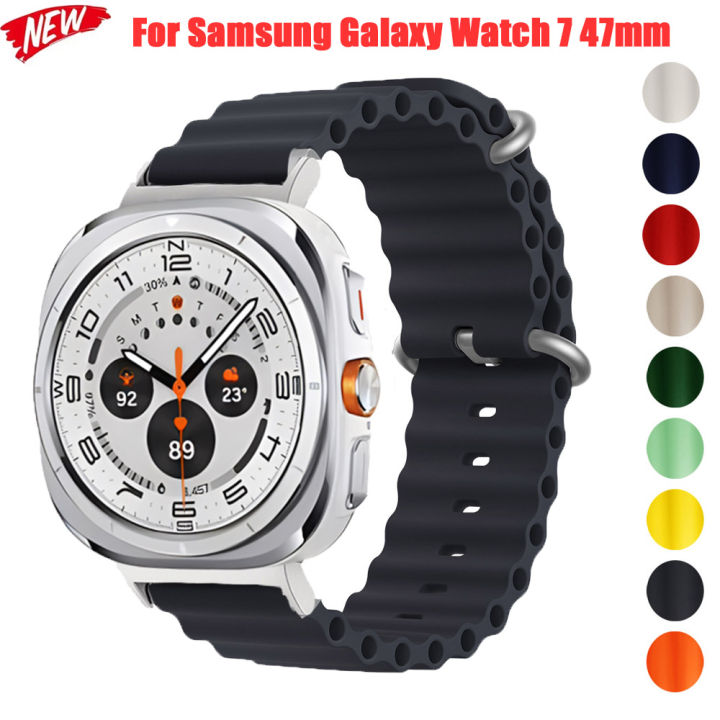 Ocean Silicone Strap For Samsung Watch Ultra LTE 47mm Sport Bracelet