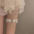 Bowknot Heart Bell Leg Ring Lace Thigh Accessories Choker Collarbone Chain Accessory Leg Chain. 