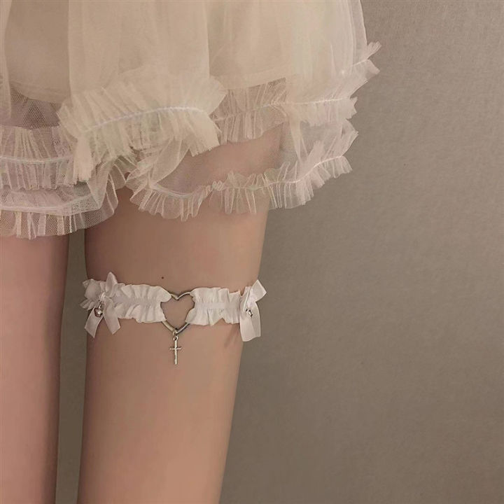 Bowknot%20Heart%20Bell%20Leg%20Ring%20Lace%20Thigh%20Accessories%20Choker%20Collarbone%20Chain%20Accessory%20Leg%20Chain%20-%20Image%204