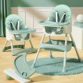 Portable 2-In-1 Baby High Chair with Adjustable Legs|Convertible Compact|Light Weight Highchair,Anti-slip Feeding Snack Booster Seat For Eating Sitting Dining Safety Belt PU Leather Toddlers Multicolor. 