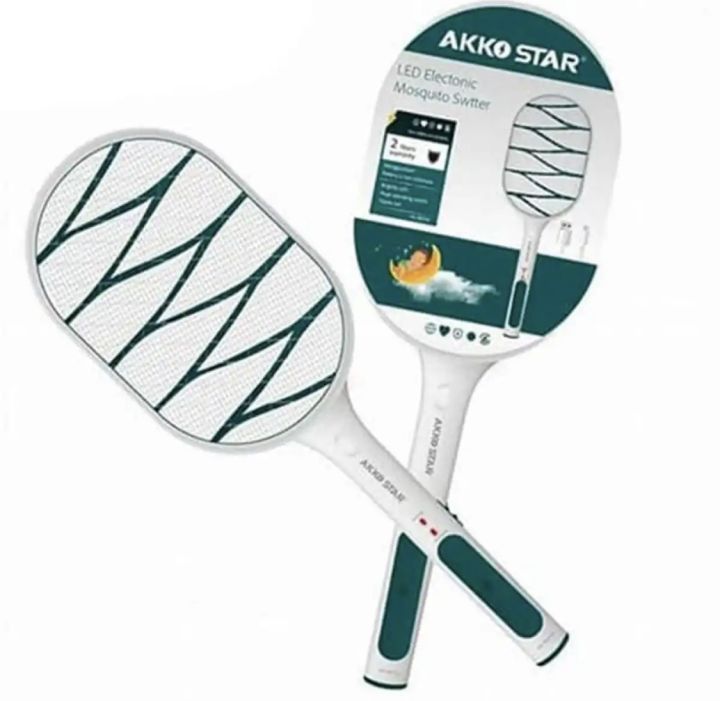 Mosquito killer - Akko Star - Insect Killer - Mosquito Racket - Triplex Net technology - Rechargeable Electric Insect Killer Bat