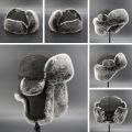 Women Men's Trapper Hat Ski Cap Ushanka Russian Cossack Faux Fur Earflap Suede Leather Warm Winter Hat Hats Earflap Bonnet.
