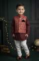 exclusive premium vanarasi/katan waistcoat 3 panjabi set for baby boys- eid , wedding, birthday occasion panjabi set for kids ( age 6m-7y ). 