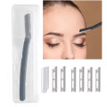 Eyebrow Razor Kit Beard Trimmer Dermaplaning Tool Shaper Facial Razor for Beard Moustache Razor With 6 Blade Sets. 
