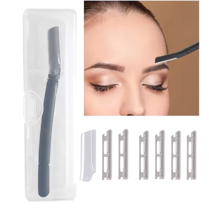 Eyebrow%20Razor%20Kit%20Beard%20Trimmer%20Dermaplaning%20Tool%20Shaper%20Facial%20Razor%20for%20Beard%20Moustache%20Razor%20With%206%20Blade%20Sets%20-%20Image%202