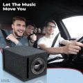 8 inch Vented Enclosure Carpeted Car Subwoofer Speaker Box - Improves Audio Quality, Sound and Bass - High Grade MDF Construction. 