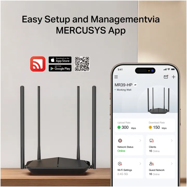 Mercusys%20MR39-HP%20AC1200%20Dual%20Band%20High%20Gain%207dBi%204%20High%20Power%20Antenna%20Wireless%20Dual-Band%20Router%20Max%202500%20Sqft%20Coverage%20-%20Image%207