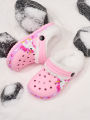 Autumn and winter fashion, casual and comfortable, men's and women's home with plush warm hole shoes.