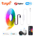 Smart Zigbee USB LED Lights Tuya WiFi RGB LED Strip DC5V COB Tape Ribbon Smart LED TV Back Lighting Work With Alexa  Home lightify. 