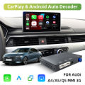 Wireless CarPlay Android Auto Retrofit Decoder Kit for Audi A4 A5 Q5 2008-2018 with MMI 3G 6.5/7 Inch Screen OEM Upgrade. 