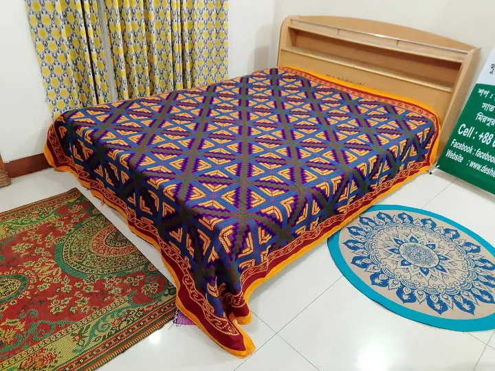 100%25%20Cotton%20hand%20stitch%20king%20size%20nakshi%20kantha%20-%20Image%202