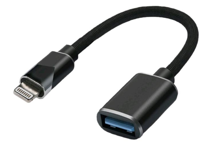 Lightning USB 3.0 OTG Adapter for iPhone, i-OS USB Camera Adapter, USB Socket OTG Data Sync Cable Supports Camera, Supports USB Flash Drive, Card Reader, Mouse, Keyboard